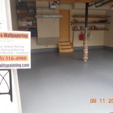 RK & epoxy floor coating on garage floor in Parsippany, NJ 0